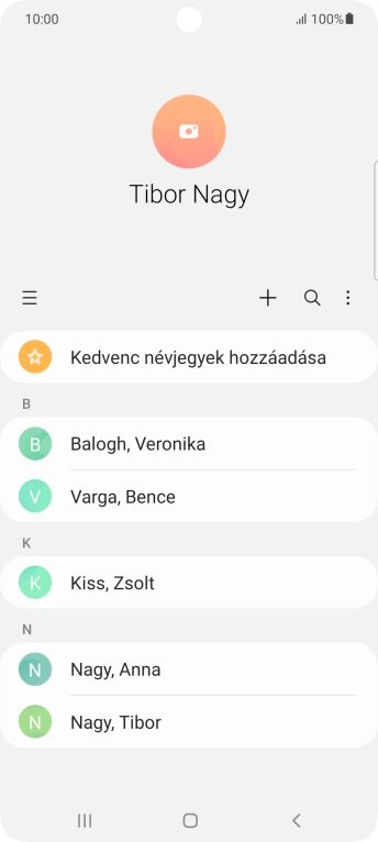 Kattints az új kontaktok ikonra.