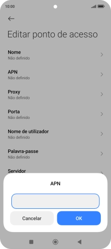Introduza net2.vodafone.pt e prima OK.