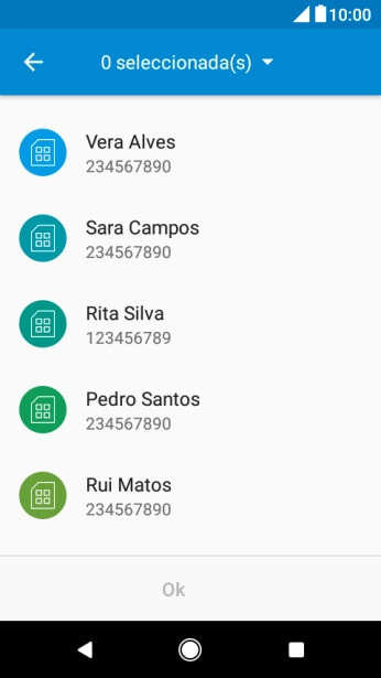 Prima seleccionada(s).