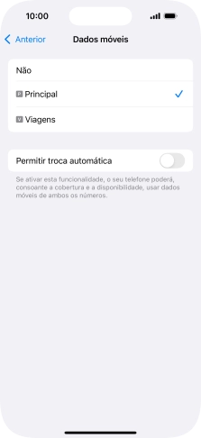 Prima o plano pretendido.