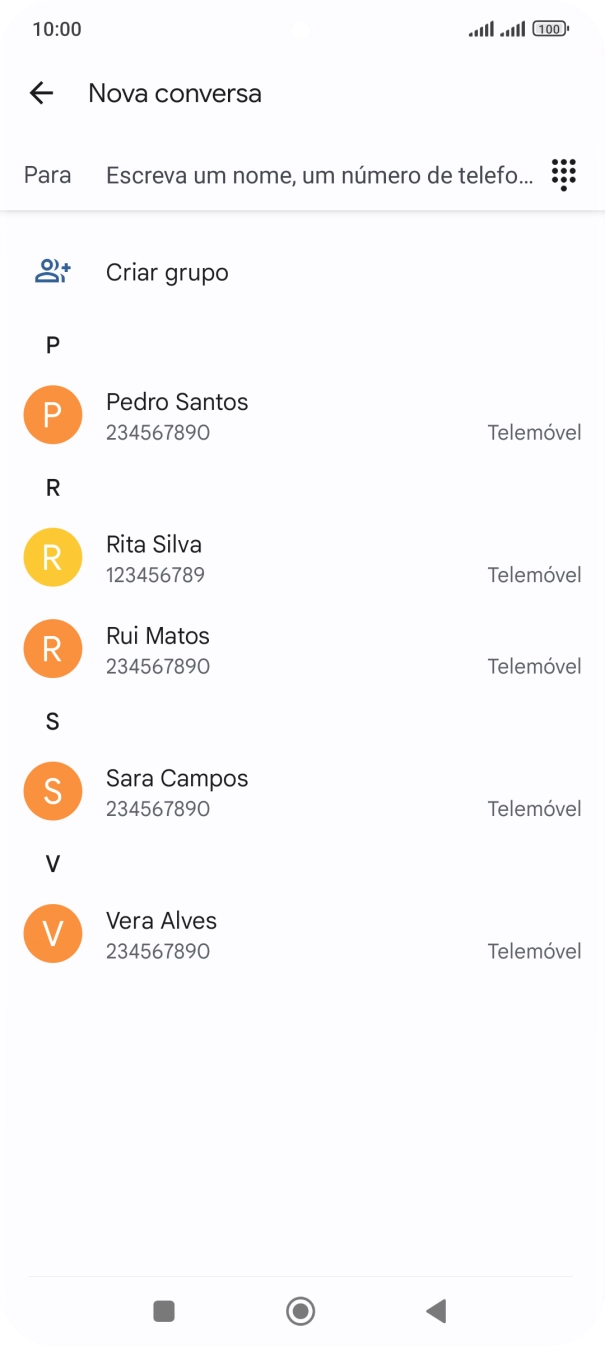 Prima o campo junto a 