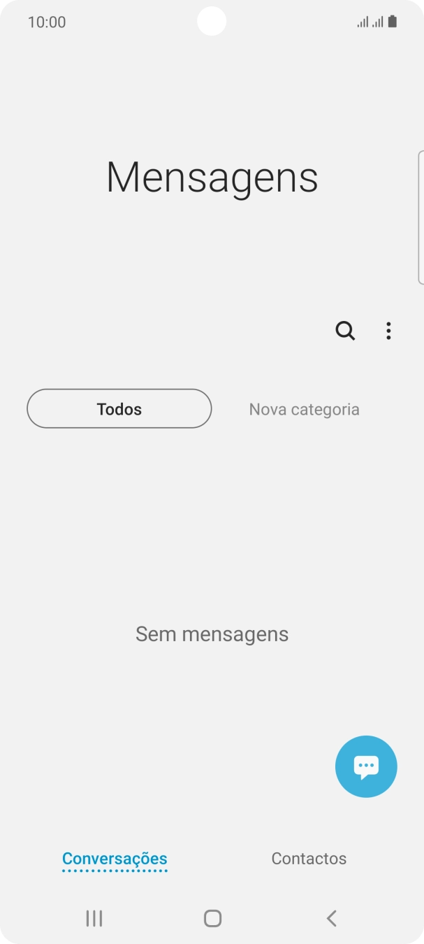 Prima o ícone de nova mensagem.