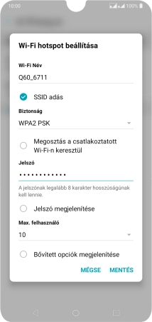 Válaszd a MENTÉS lehetőséget.