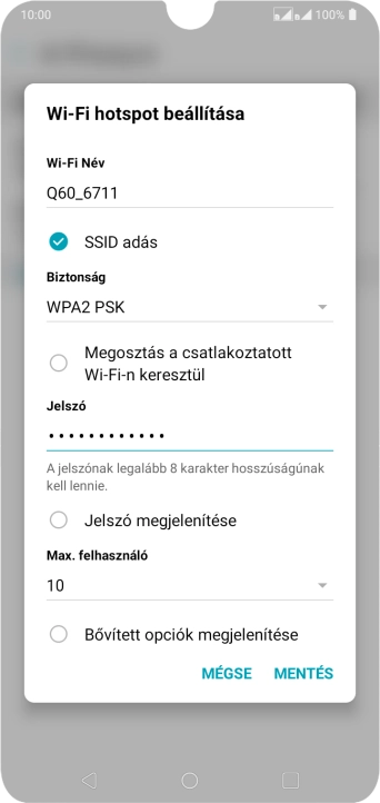 Válaszd a MENTÉS lehetőséget.