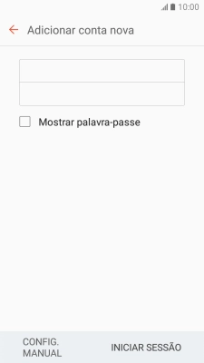 Prima INICIAR SESSÃO.