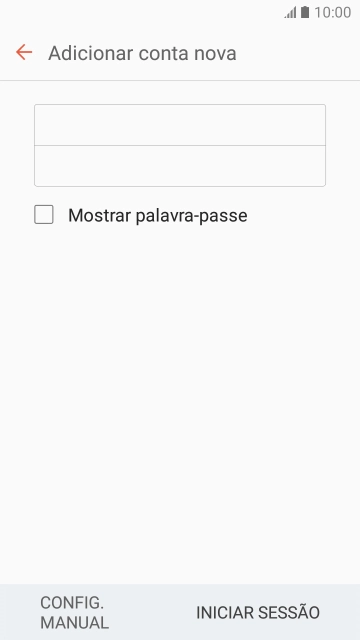 Prima INICIAR SESSÃO.