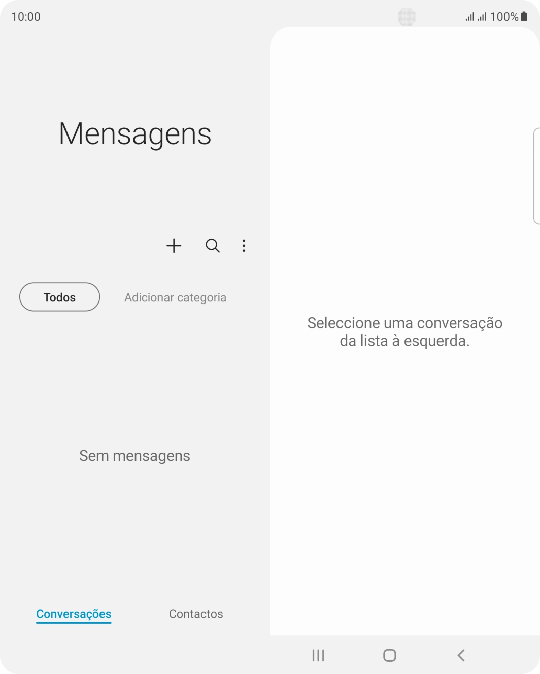 Prima o ícone de nova mensagem.