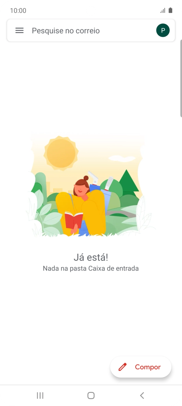 Prima o ícone de conta de e-mail.