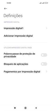 Prima os indicadores junto às definições pretendidas para as ativar ou desativar.