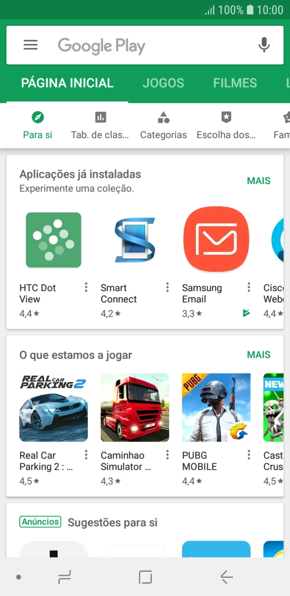 Prima a caixa de pesquisa.