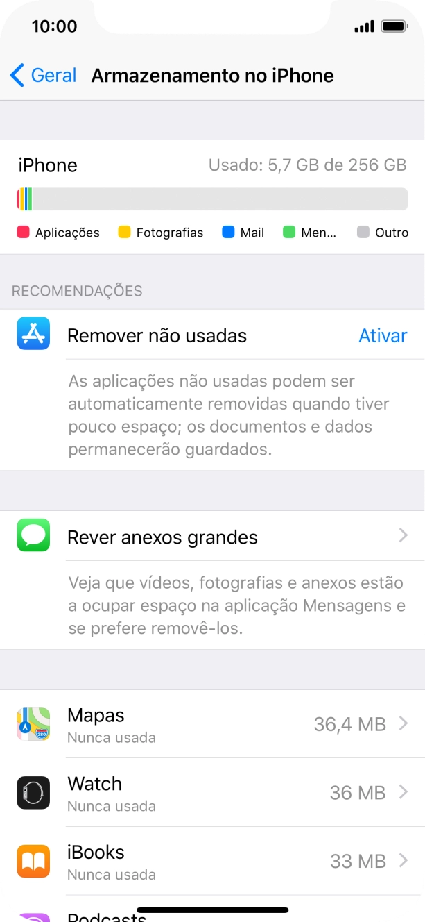 Prima a app pretendida.