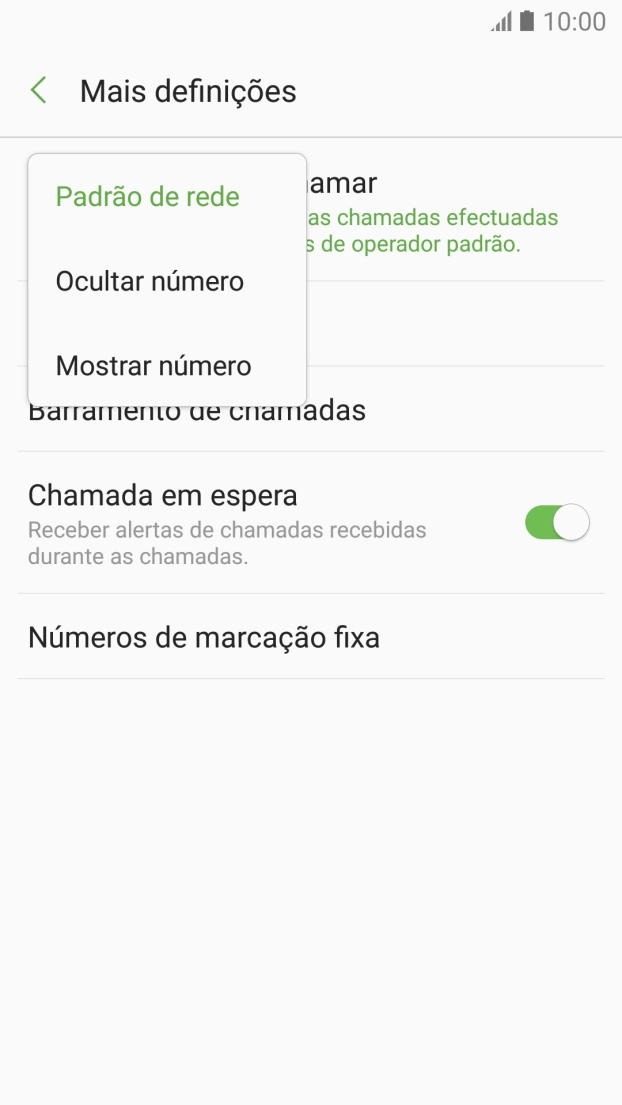 Prima Mostrar número para ativar a visualização do seu número.