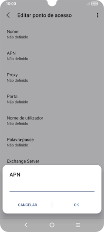 Introduza net2.vodafone.pt e prima OK.