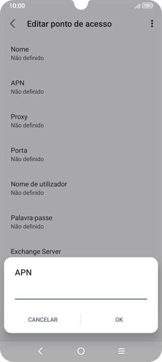 Introduza net2.vodafone.pt e prima OK.