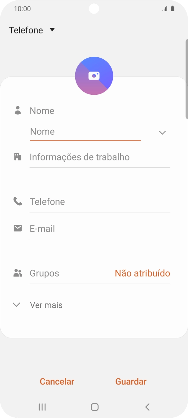 Prima a lista suspensa da lista de contactos.