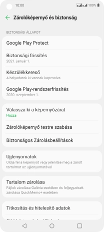 Válaszd az Ujjlenyomatok lehetőséget.