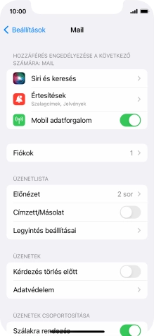 Válaszd a Fiókok lehetőséget.