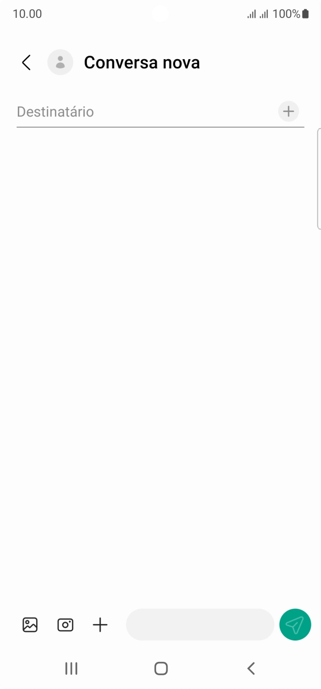Prima a caixa de pesquisa e introduza as primeiras letras do nome do destinatário.