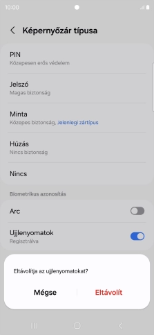 Válaszd az Eltávolít lehetőséget.