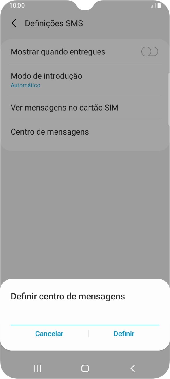Introduza +351911616161 e prima Definir.