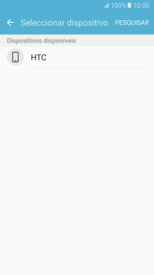 Prima o dispositivo Bluetooth pretendido e aguarde um momento enquanto o ficheiro é transferido.