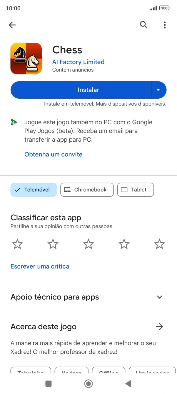 Prima a tecla de início para terminar e voltar ao ecrã inicial.