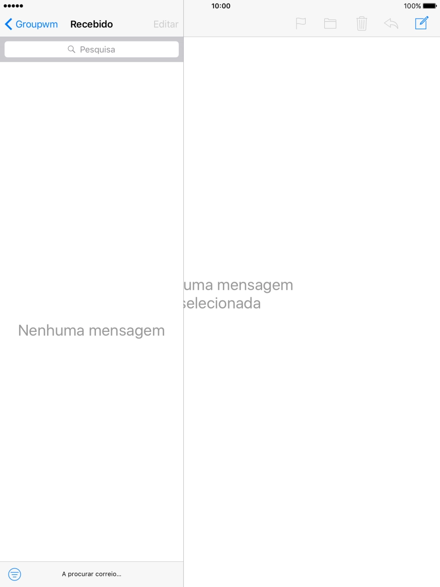 Prima o ícone de novo e-mail.