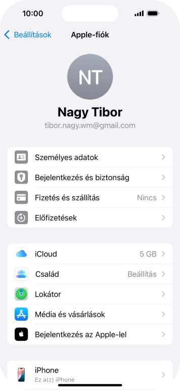 Húzd az ujjad felfelé a kijelző aljáról, hogy visszatérj a kezdőképernyőhöz.