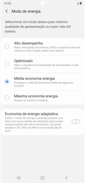 Prima a tecla de início para terminar e voltar ao ecrã inicial.