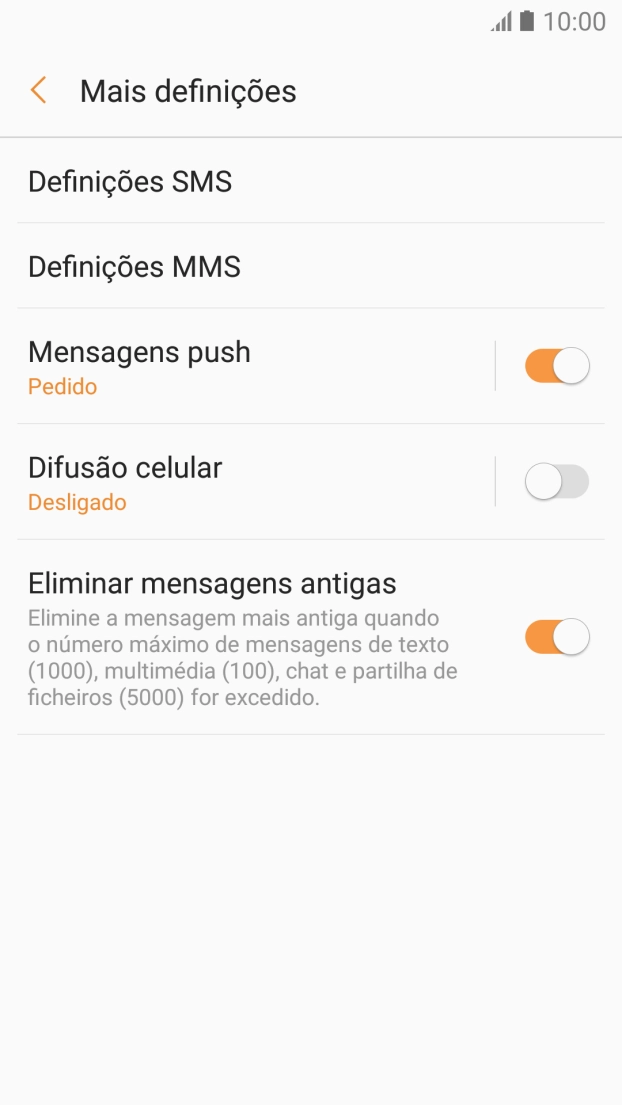 Prima Definições SMS.