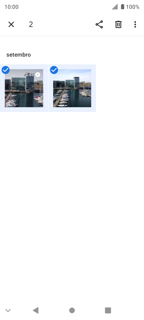 Prima o ícone para partilhar.