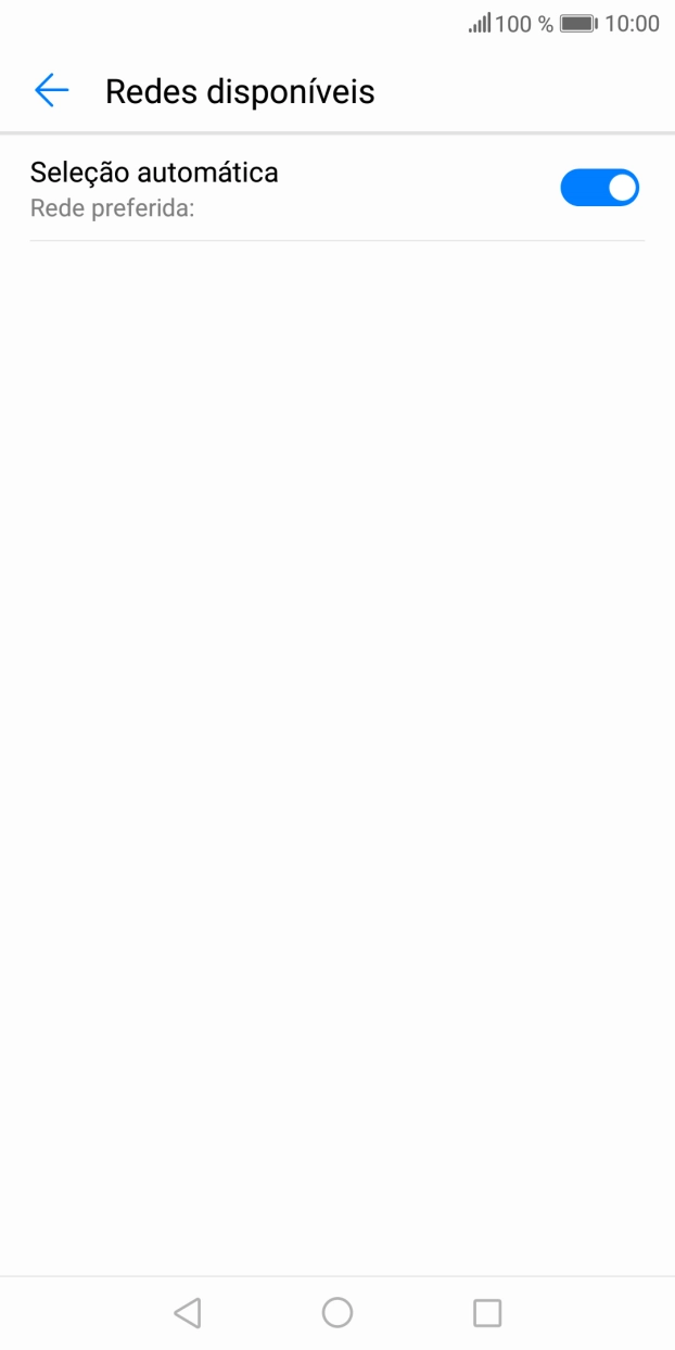 Para selecionar a rede manualmente, prima o indicador junto a 