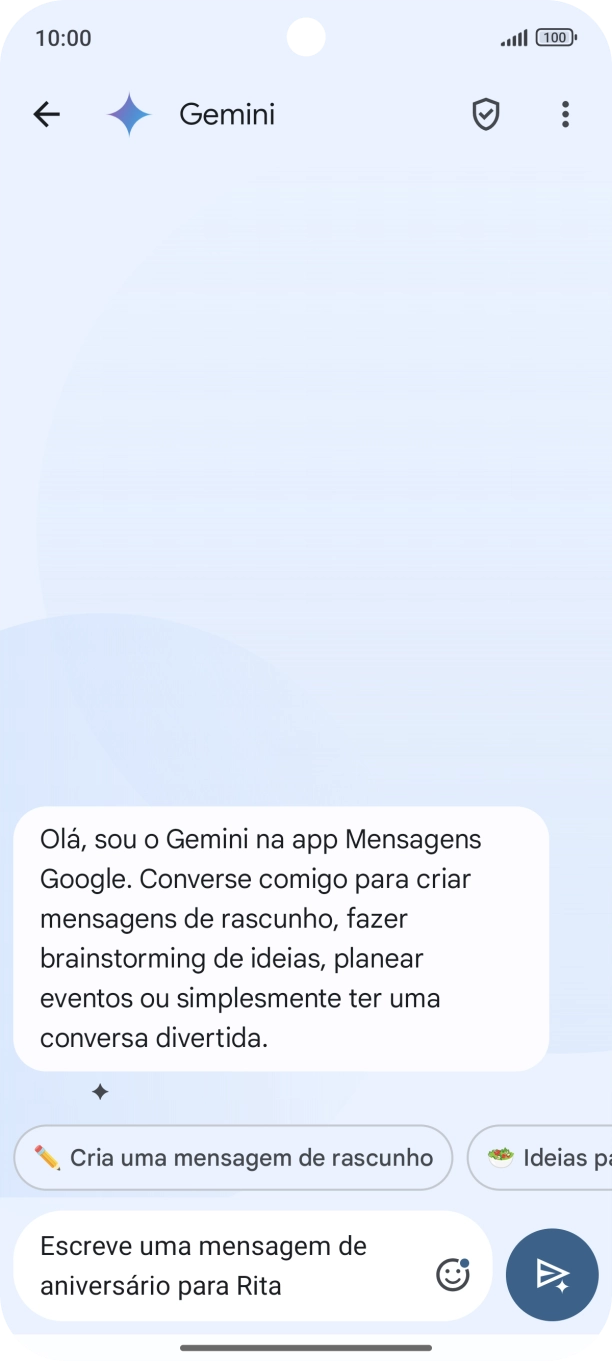 Escreva ou diga com as suas palavras qual o assunto que pretende usar.