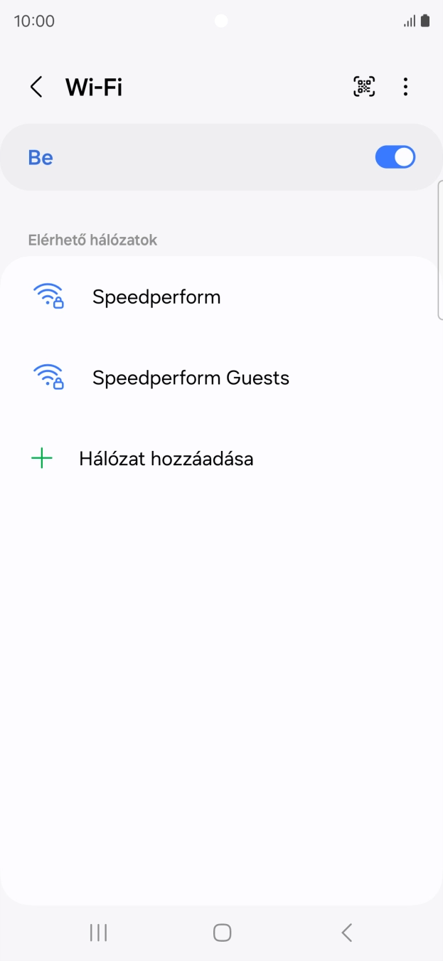 Válaszd ki a kívánt Wi-Fi hálózatot.