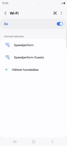 Válaszd ki a kívánt Wi-Fi hálózatot.