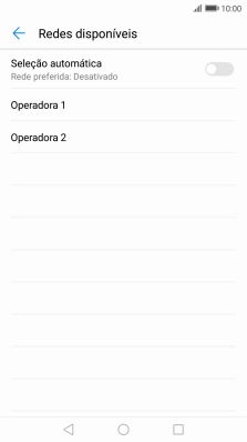 Para selecionar a rede automaticamente, prima o indicador para ativar a função.