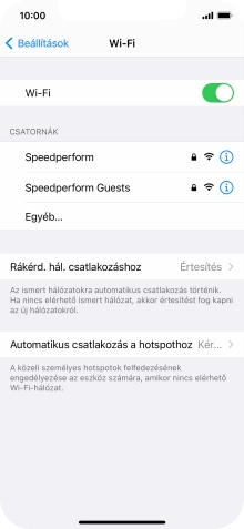 Kattints a kívánt Wi-Fi hálózatra, és írd be a Wi-Fi hálózathoz tartózó jelszót.