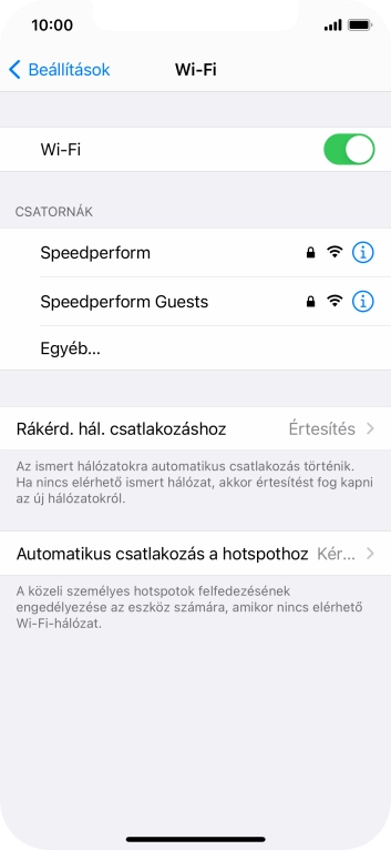 Kattints a kívánt Wi-Fi hálózatra, és írd be a Wi-Fi hálózathoz tartózó jelszót.