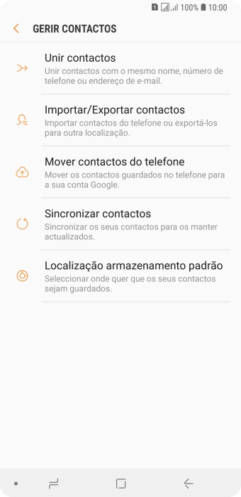 Prima Importar/Exportar contactos.