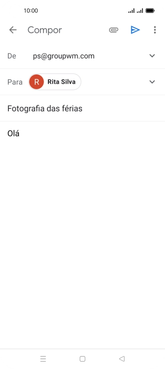 Prima o ícone de anexo.