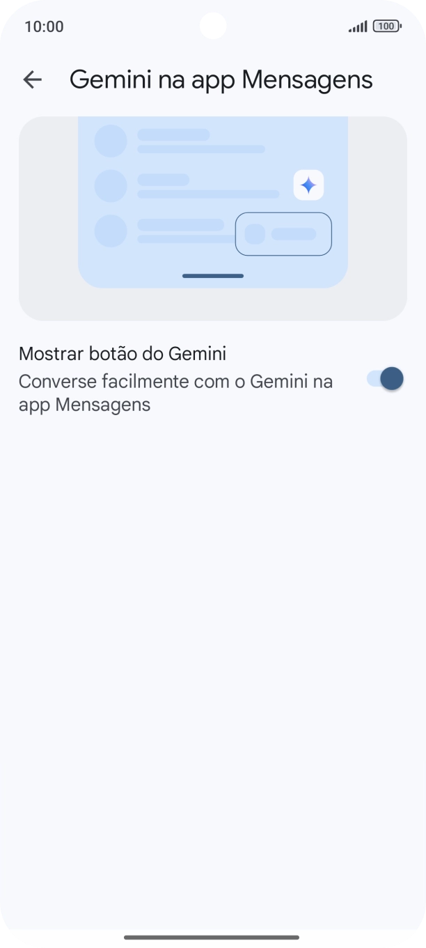 Prima a seta para a esquerda as vezes necessárias para voltar à vista geral de mensagens.