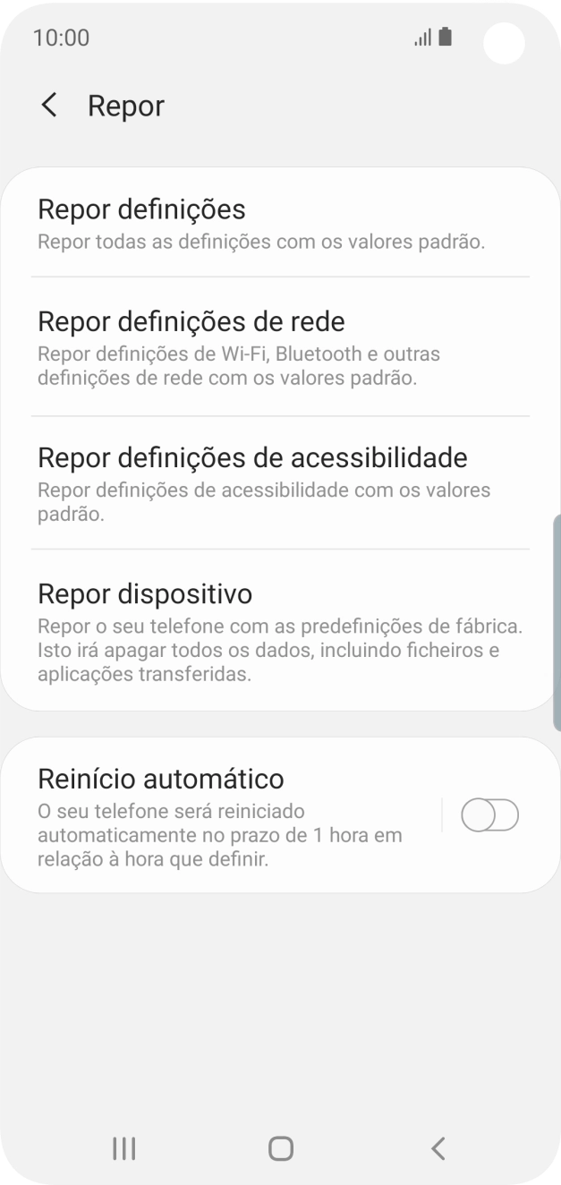 Prima Repor dispositivo.