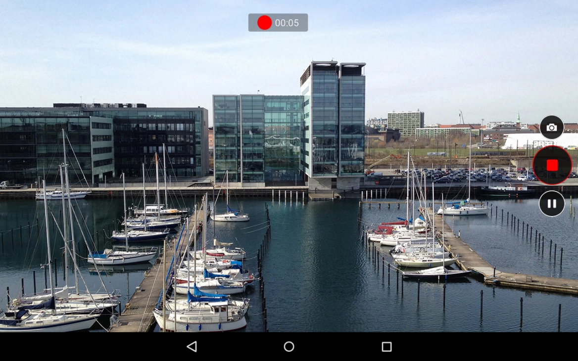 Prima o ícone para parar para terminar a gravação.