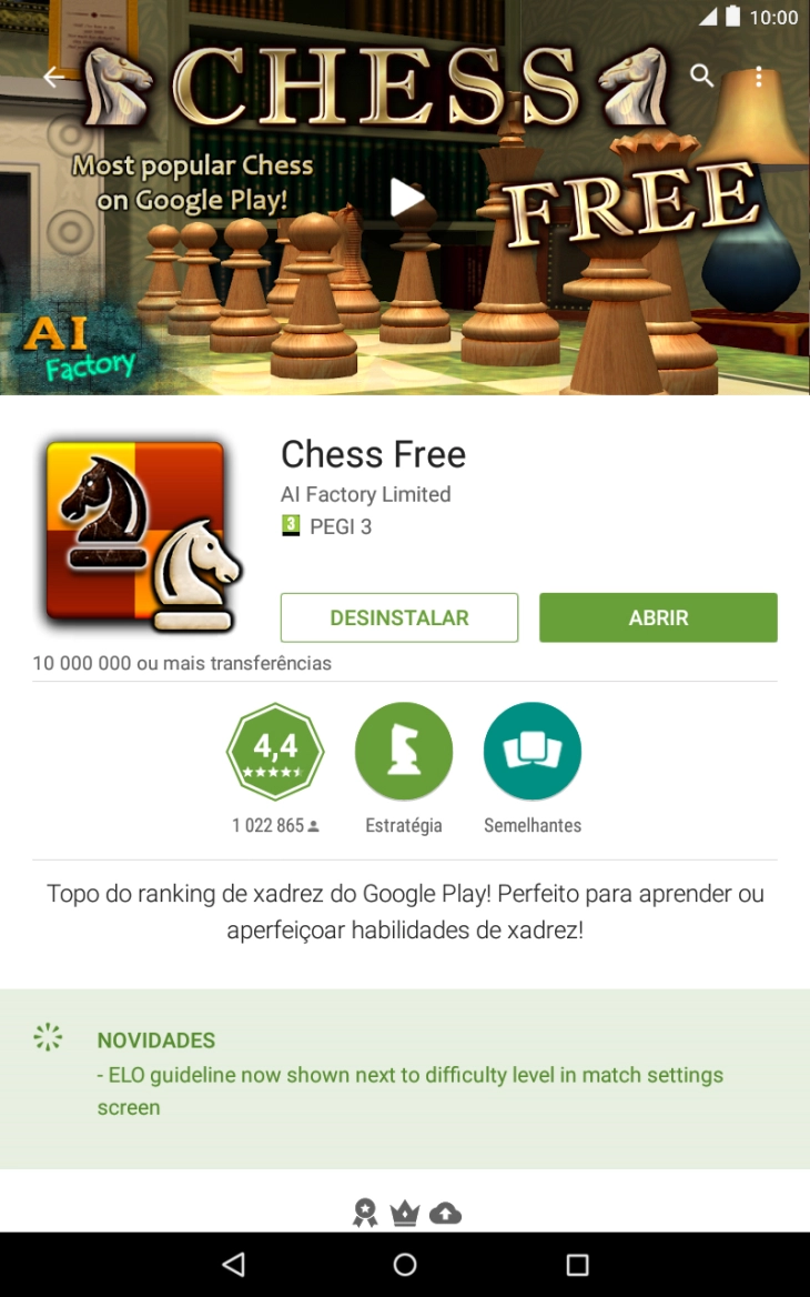 Prima a tecla de início para terminar e voltar ao ecrã inicial.