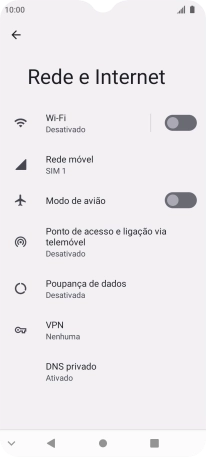 Prima Ponto de acesso e ligação via telemóvel.