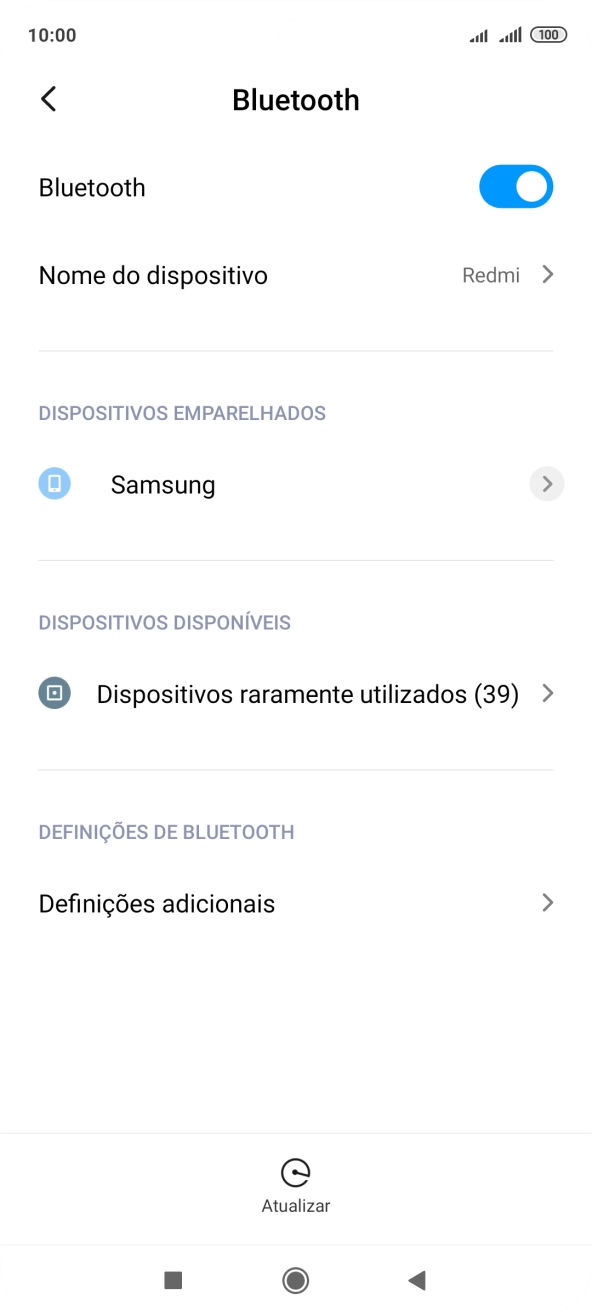 Prima a tecla de início para terminar e voltar ao ecrã inicial.
