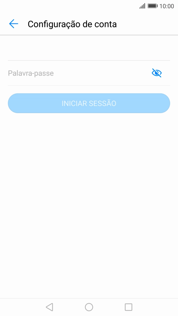 Prima Palavra-passe e introduza a password da sua conta de e-mail.