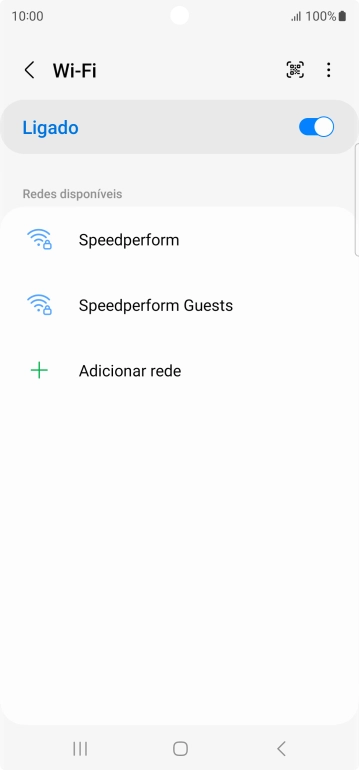 Prima o ícone de menu.