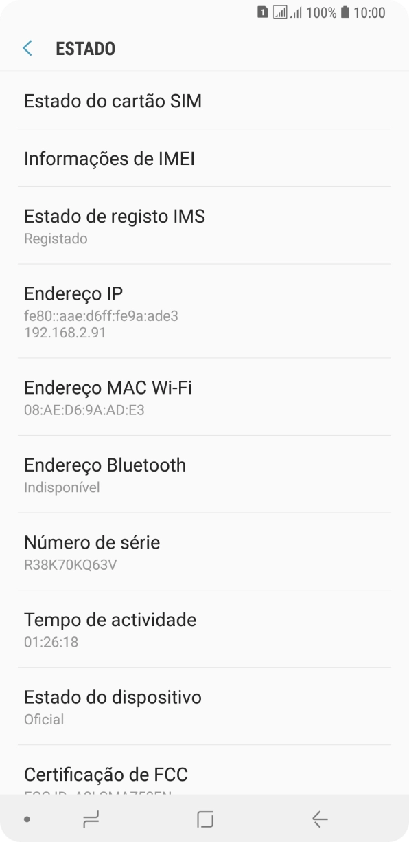 Prima Informações de IMEI.