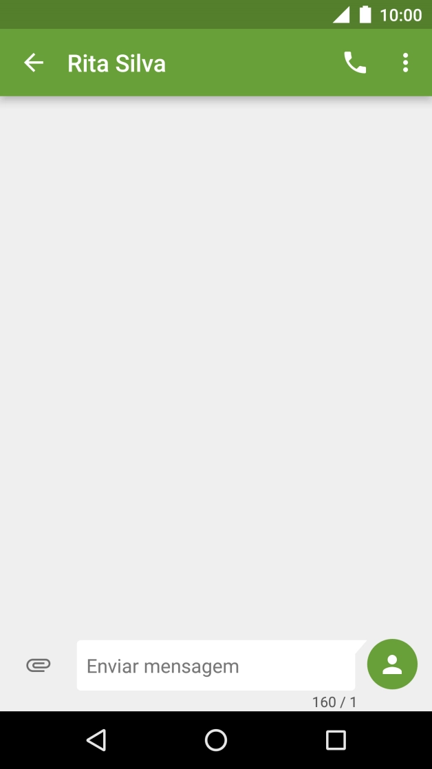 Prima o campo de escrita e escreva o texto da sua mensagem multimédia.